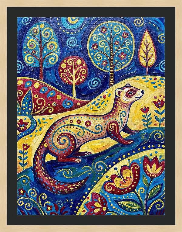 Folk Art Ferret Adventure