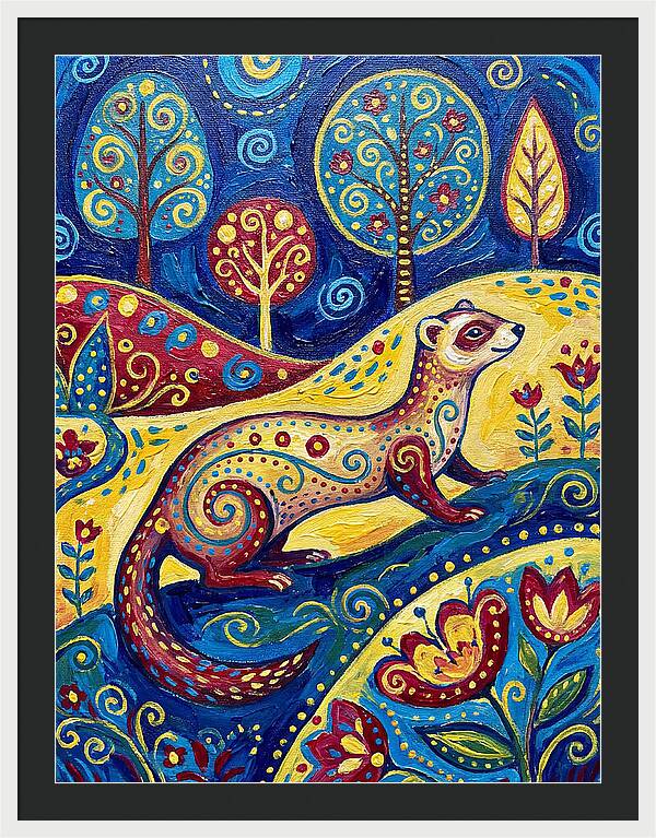 Folk Art Ferret Adventure