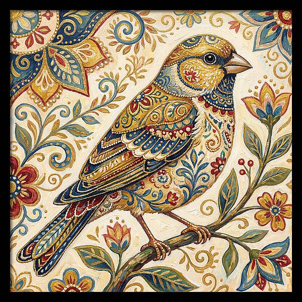 Folk Art Finch