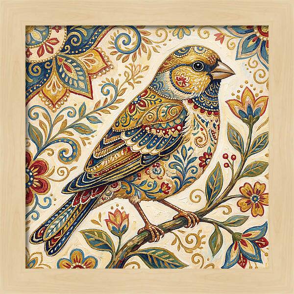 Folk Art Finch