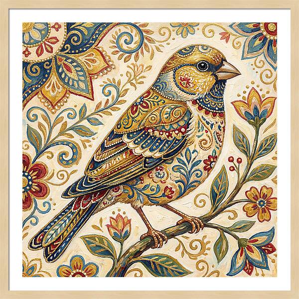 Folk Art Finch