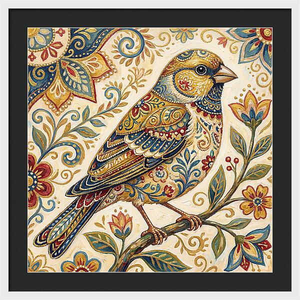 Folk Art Finch