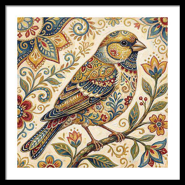 Folk Art Finch