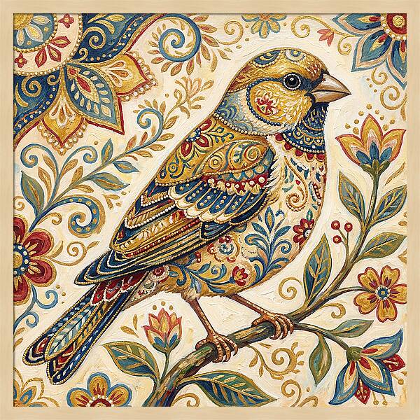 Folk Art Finch