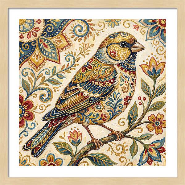 Folk Art Finch