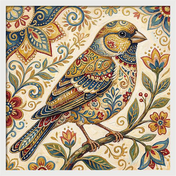 Folk Art Finch