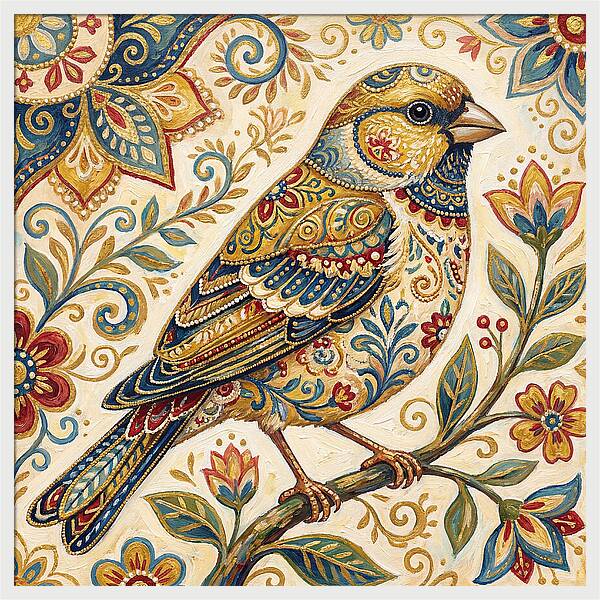 Folk Art Finch