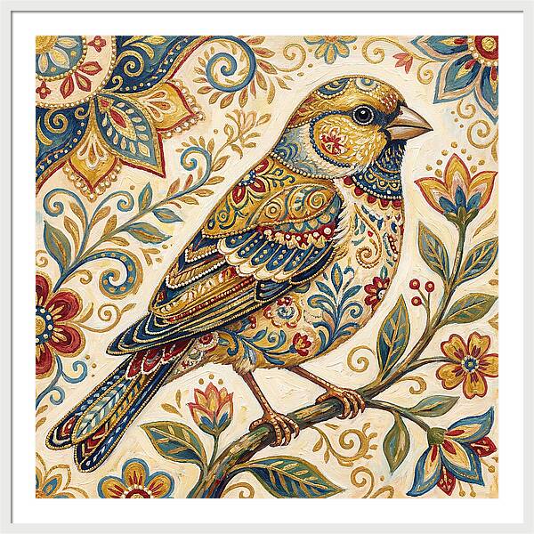 Folk Art Finch