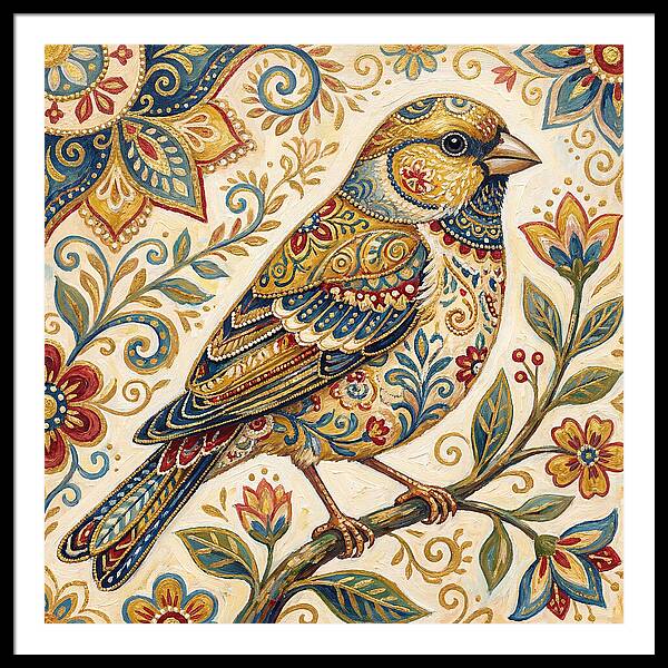 Folk Art Finch