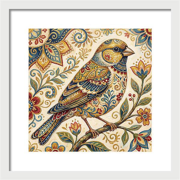 Folk Art Finch
