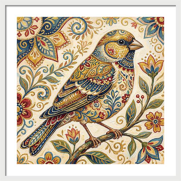 Folk Art Finch