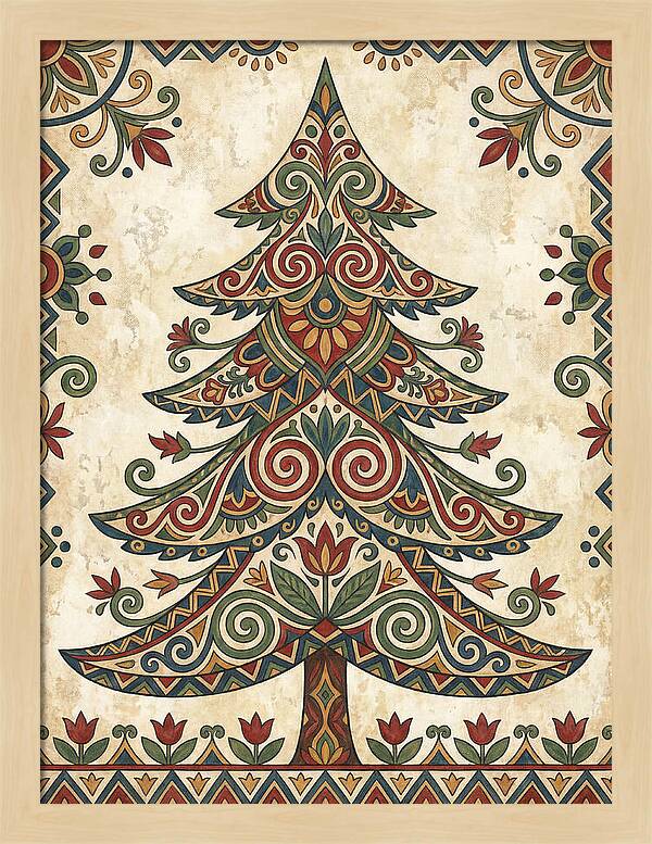 Folk Art Fir Tree