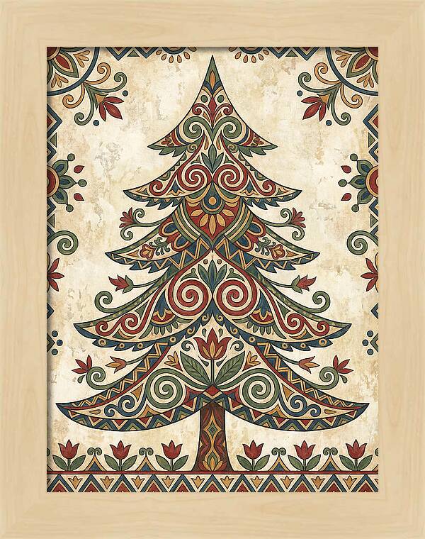 Folk Art Fir Tree