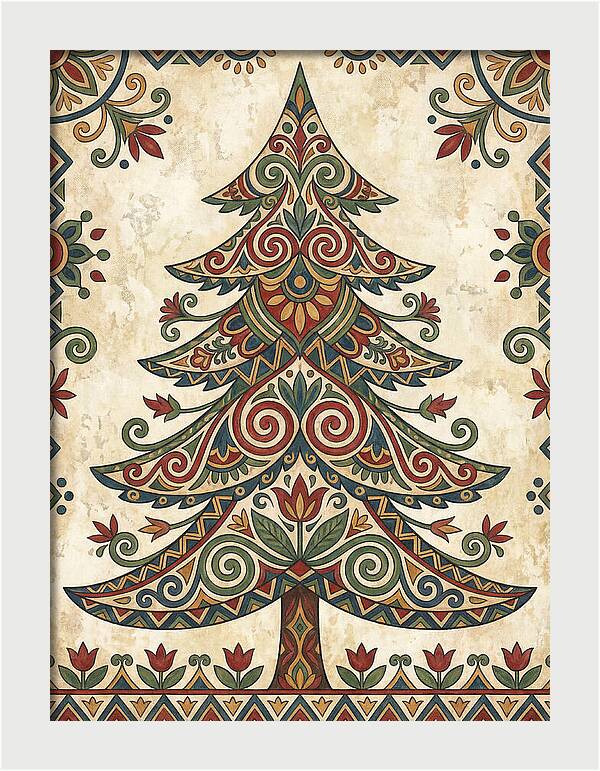 Folk Art Fir Tree