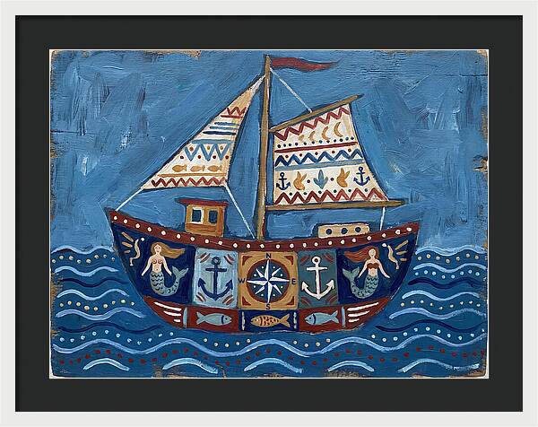 Folk Art Fishing Boat