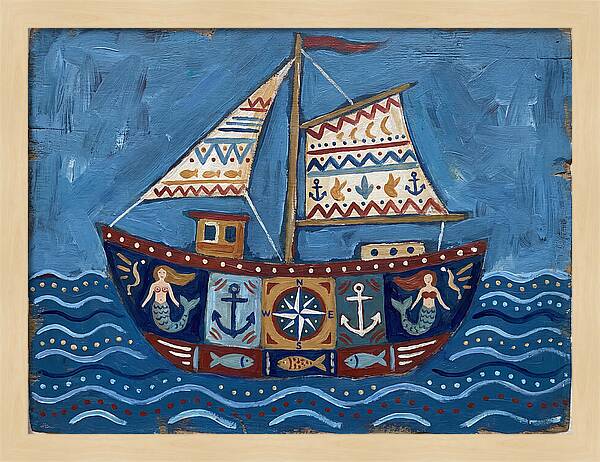 Folk Art Fishing Boat