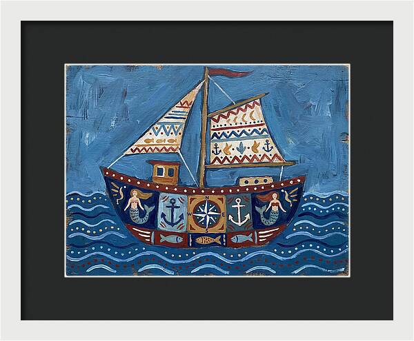 Folk Art Fishing Boat