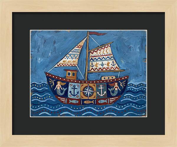 Folk Art Fishing Boat