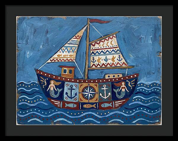 Folk Art Fishing Boat
