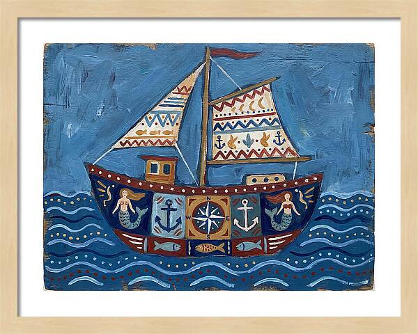 Folk Art Fishing Boat