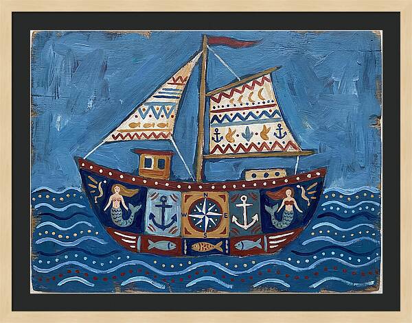 Folk Art Fishing Boat