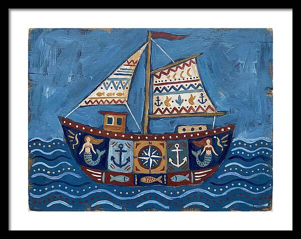 Folk Art Fishing Boat