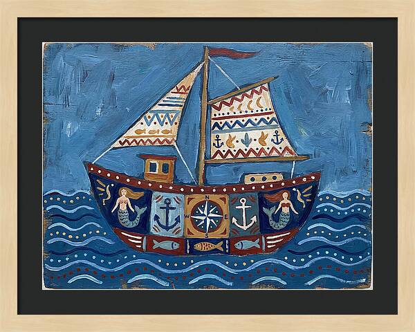 Folk Art Fishing Boat