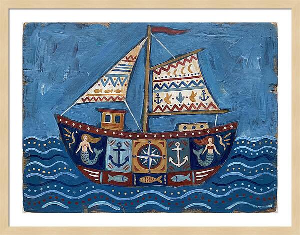 Folk Art Fishing Boat