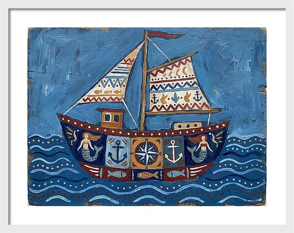 Folk Art Fishing Boat