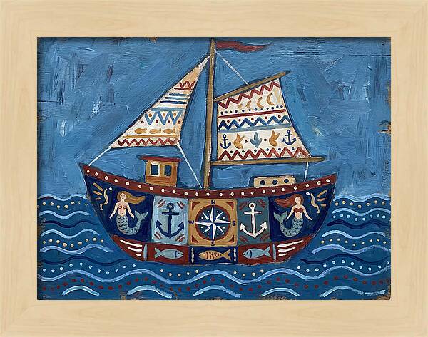 Folk Art Fishing Boat