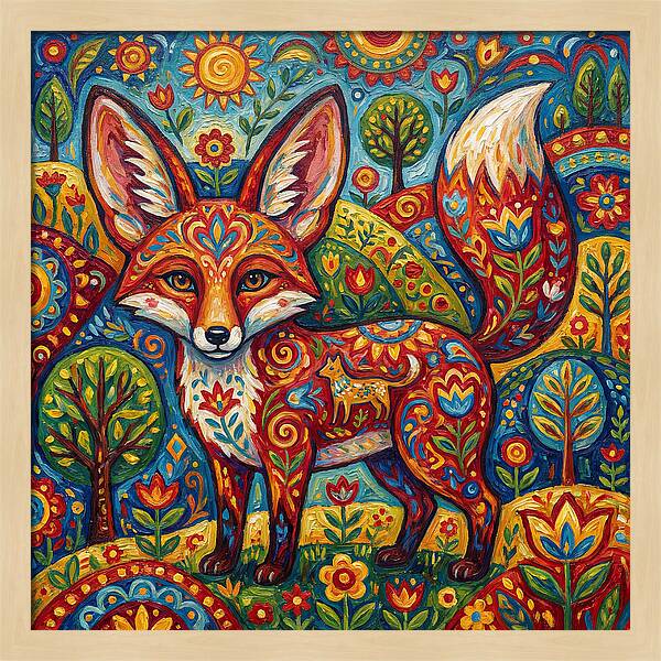 Folk Art Fox
