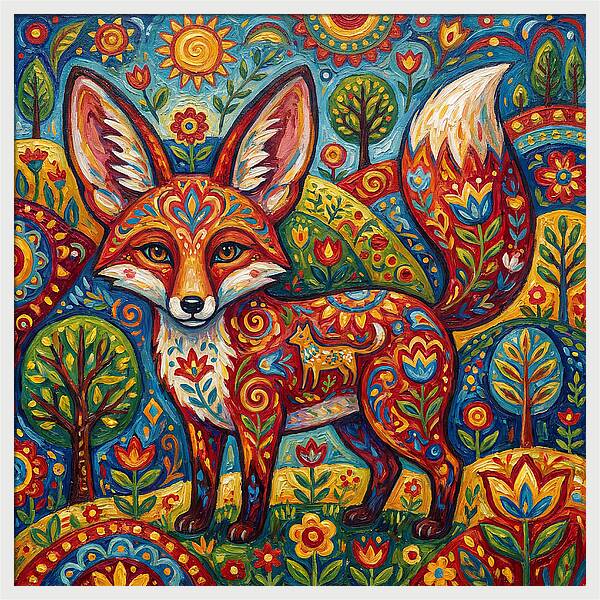 Folk Art Fox