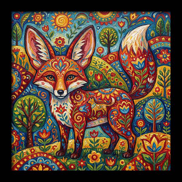 Folk Art Fox