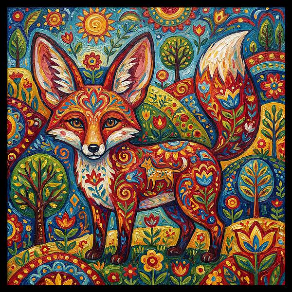 Folk Art Fox