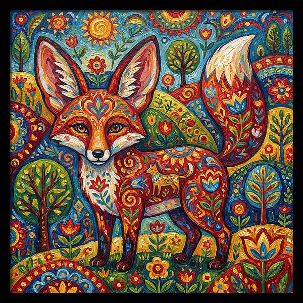 Folk Art Fox