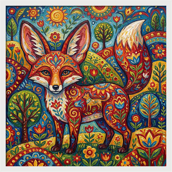 Folk Art Fox