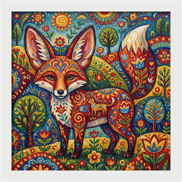 Folk Art Fox