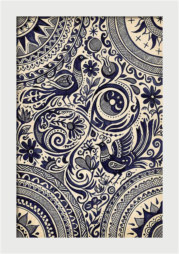 Folk Art Ink Pattern