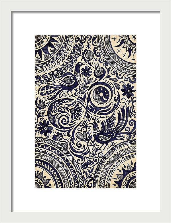 Folk Art Ink Pattern