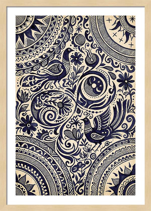 Folk Art Ink Pattern