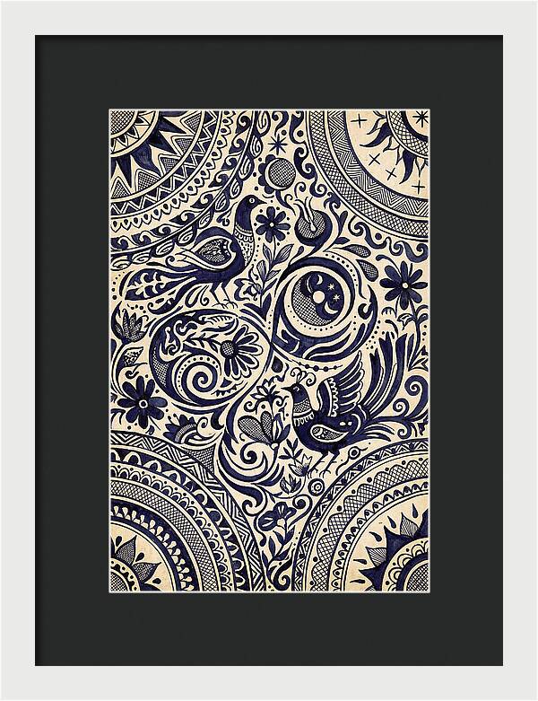 Folk Art Ink Pattern