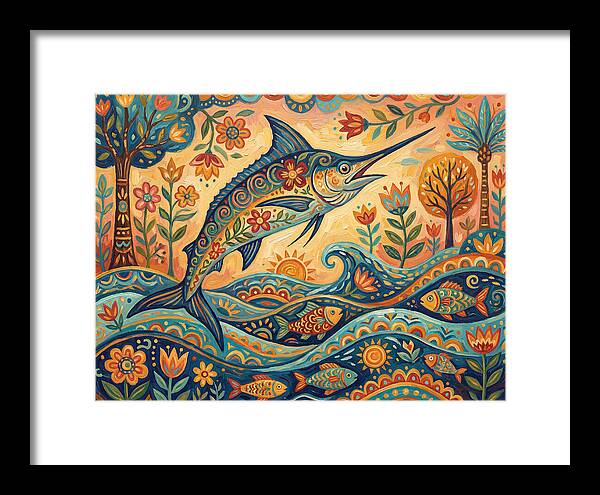 Folk Art Marlin Celebration