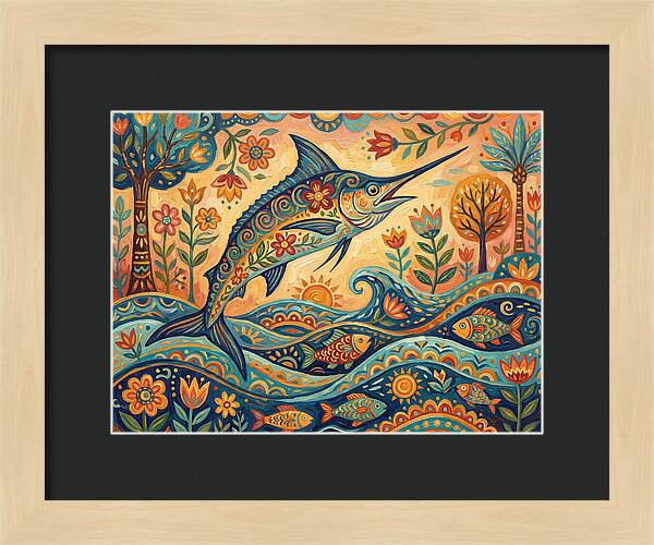 Folk Art Marlin Celebration