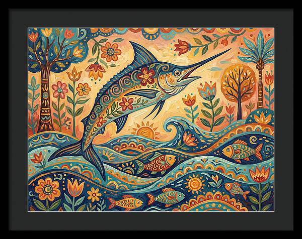 Folk Art Marlin Celebration