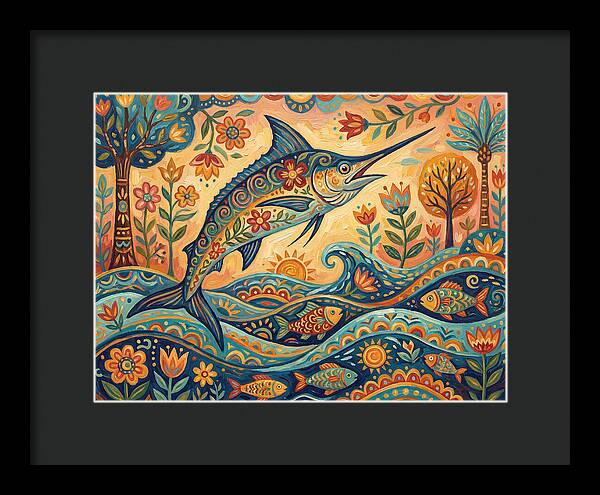 Folk Art Marlin Celebration