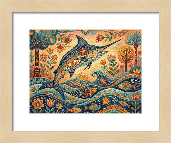 Folk Art Marlin Celebration