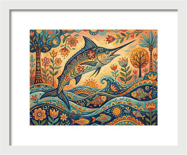 Folk Art Marlin Celebration