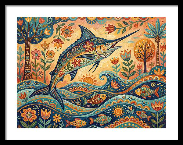Folk Art Marlin Celebration