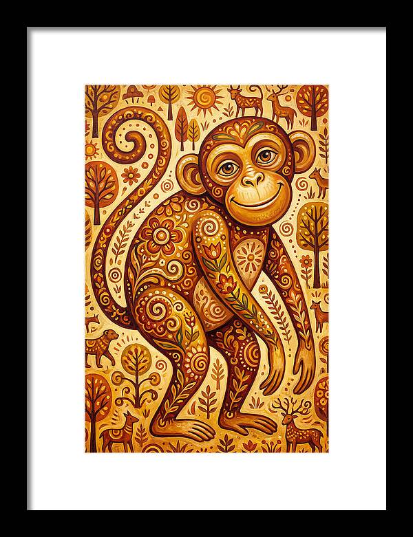 Folk Art Monkey Delight
