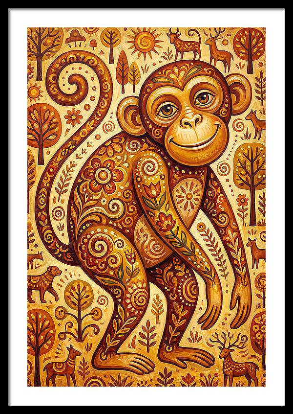 Folk Art Monkey Delight